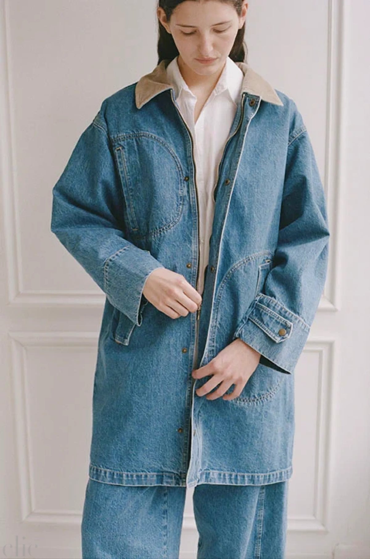 Town & Country Coat in Medium Blue, from Shaina Mote
