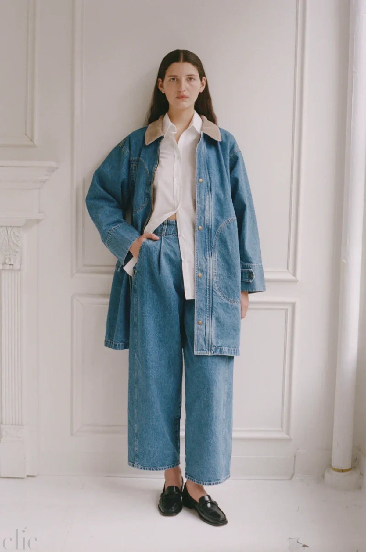 Town & Country Coat in Medium Blue, from Shaina Mote
