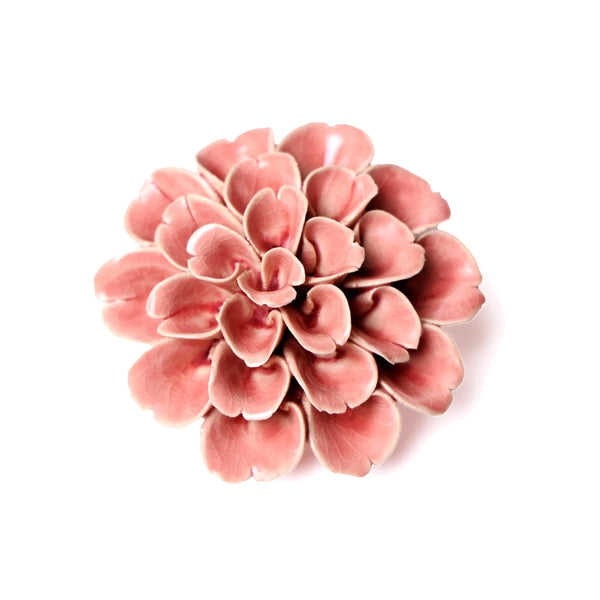 Ceramic Flower Wall Art Flower in Pink 11, from Chive