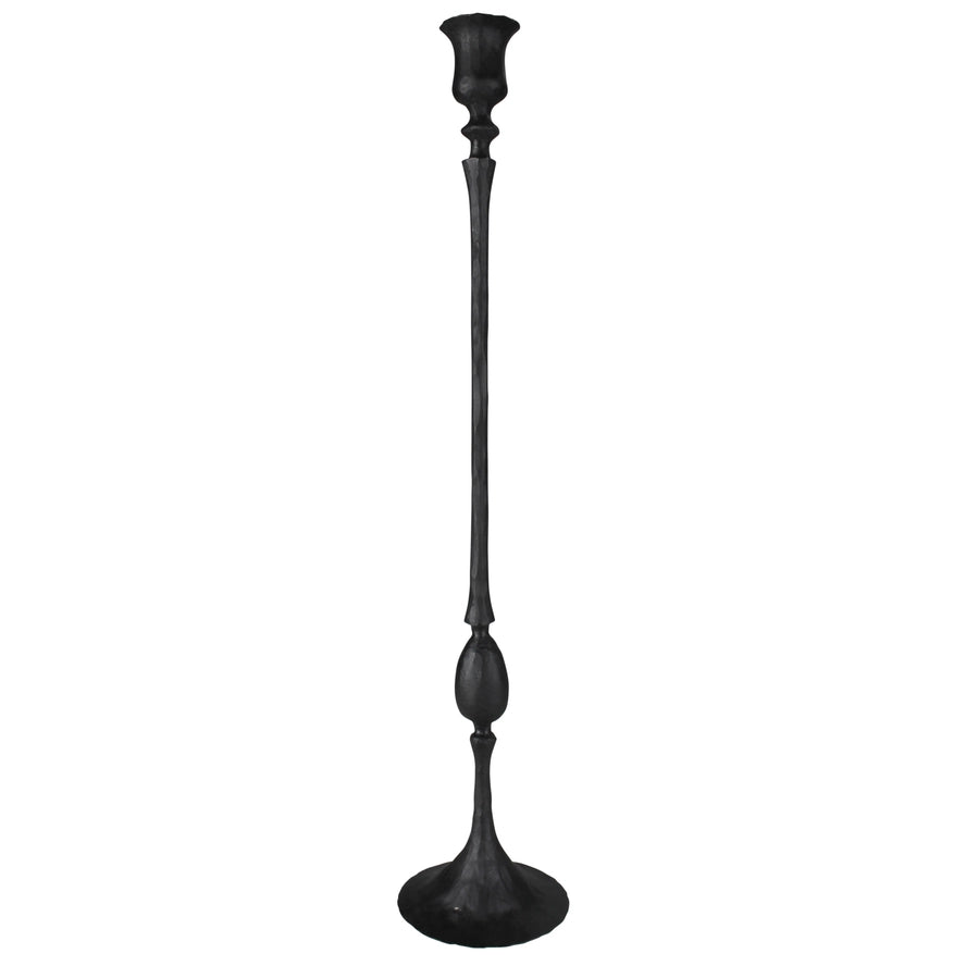 Extra Large Petro Taper Candle Holder in Black, from HomArt