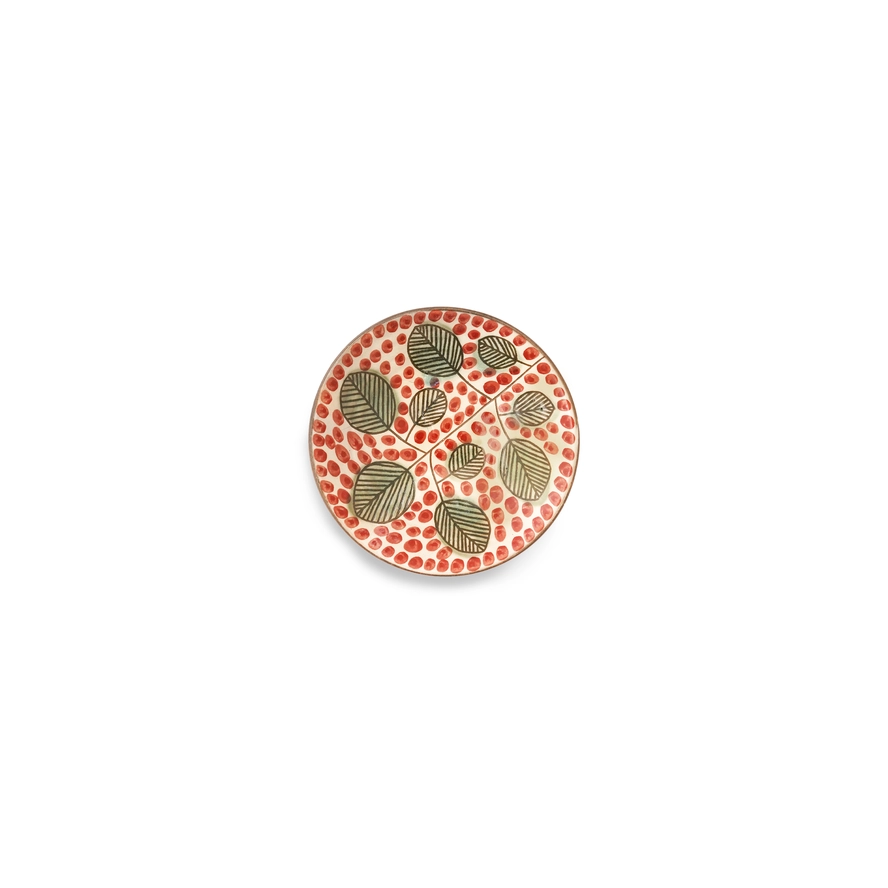 Dots Ceramic Plate in Red, from Kiliim