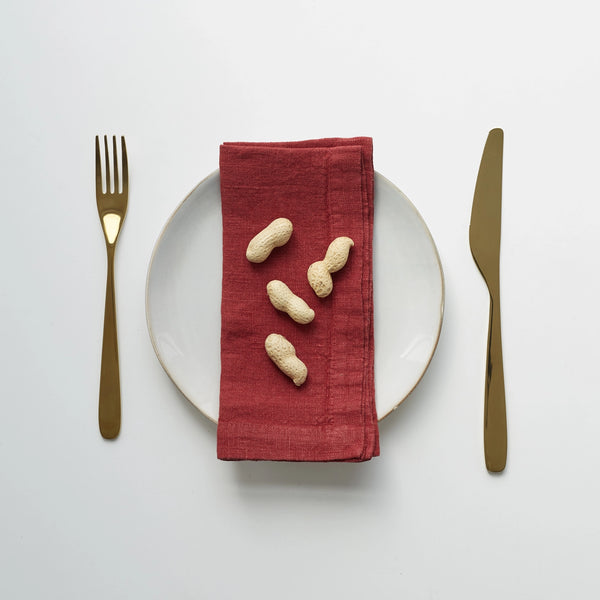 Red Pear Linen Napkins Set of 2, from Linen Tales