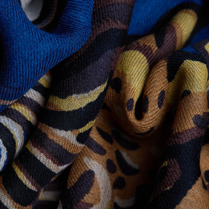 Western 80 Scarf in Duck Blue, from Inoui Editions