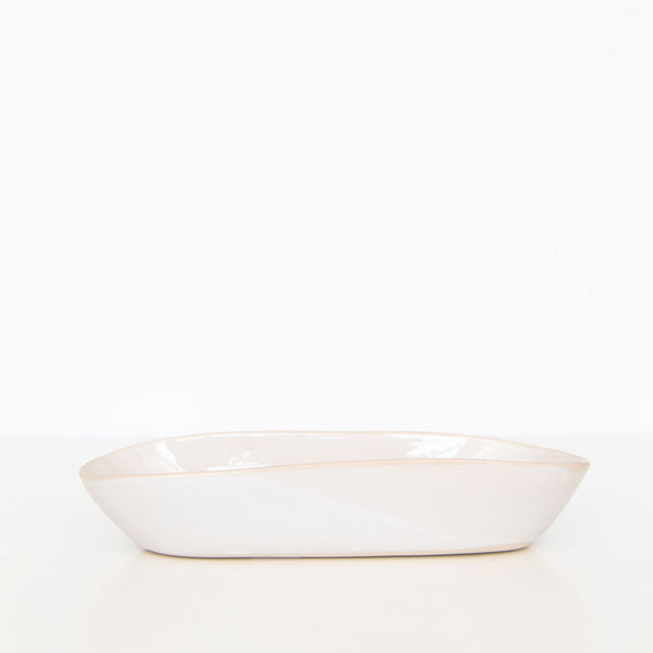 Narrow Bread Basket in Beachsand White, from Wonki Ware