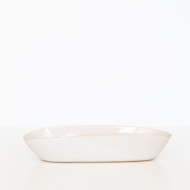 Narrow Bread Basket in Beachsand White, from Wonki Ware