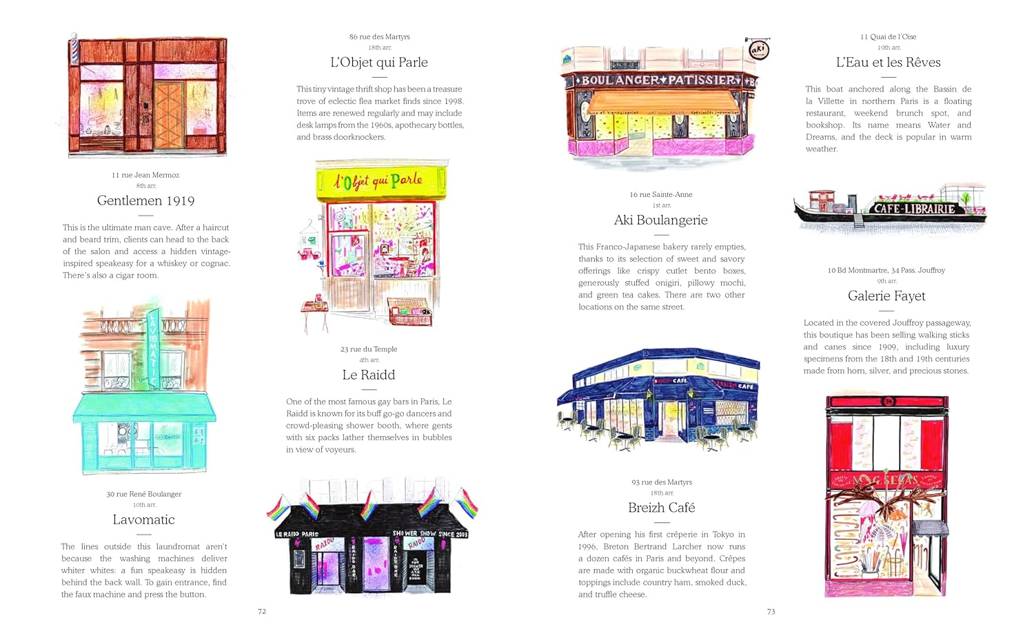Paris Shopfronts: Illustrations of the City's Best-Loved Boutiques, Brasseries, Bars, and More