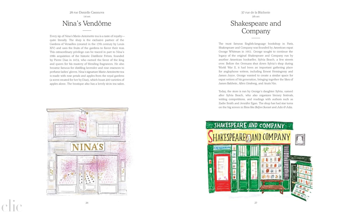 Paris Shopfronts: Illustrations of the City's Best-Loved Boutiques, Brasseries, Bars, and More