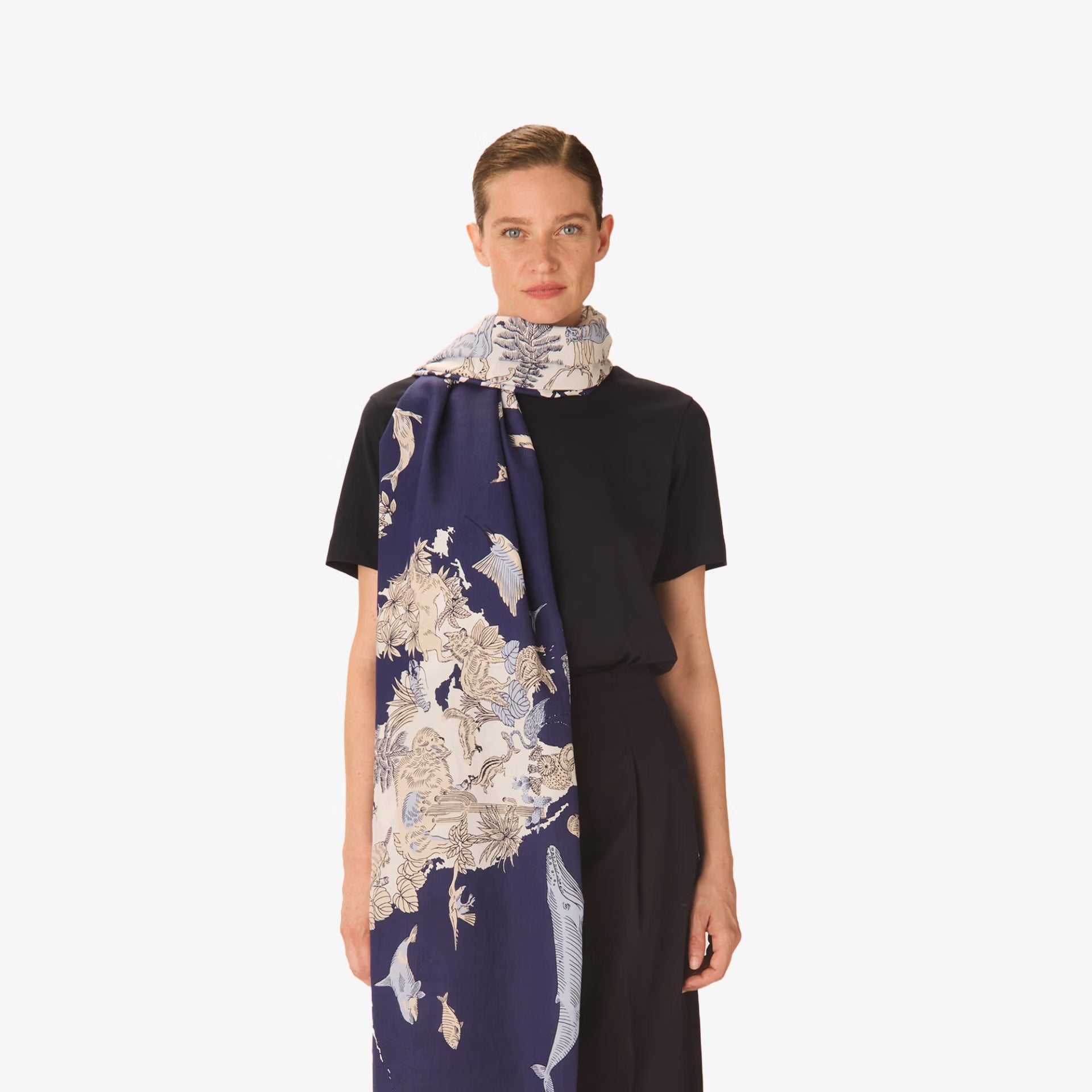 Atlas Scarf in Navy, from Inoui Editions