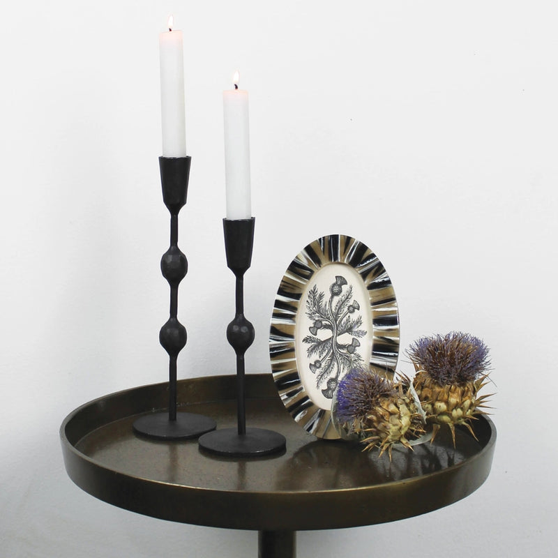 Medium Adonis Taper Iron Candle Holder, from HomArt