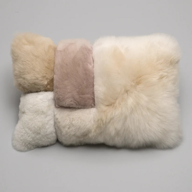 Alpaca Color Block Lumbar Pillow