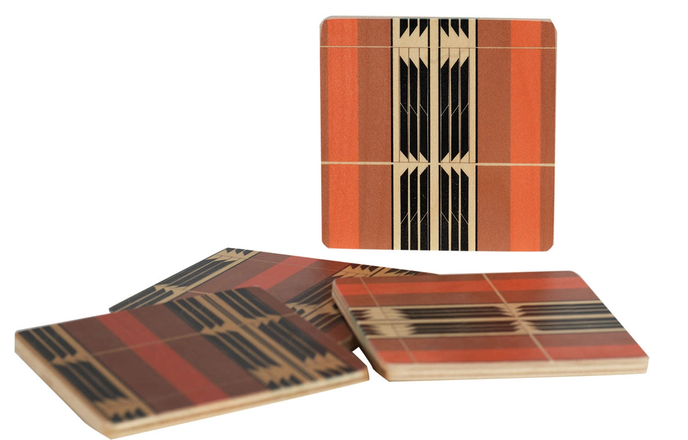 Set of 4 Blake Coaster in Salmon, from Wolfum
