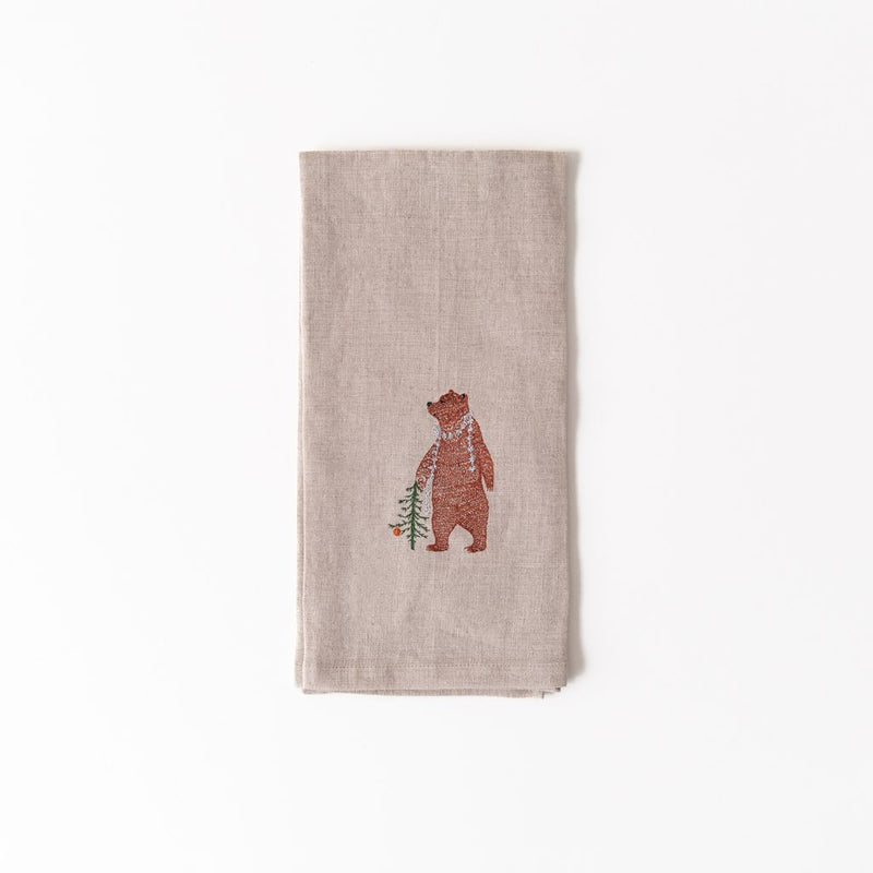 Bear Tinsel Tea Towel, from Coral & Tusk