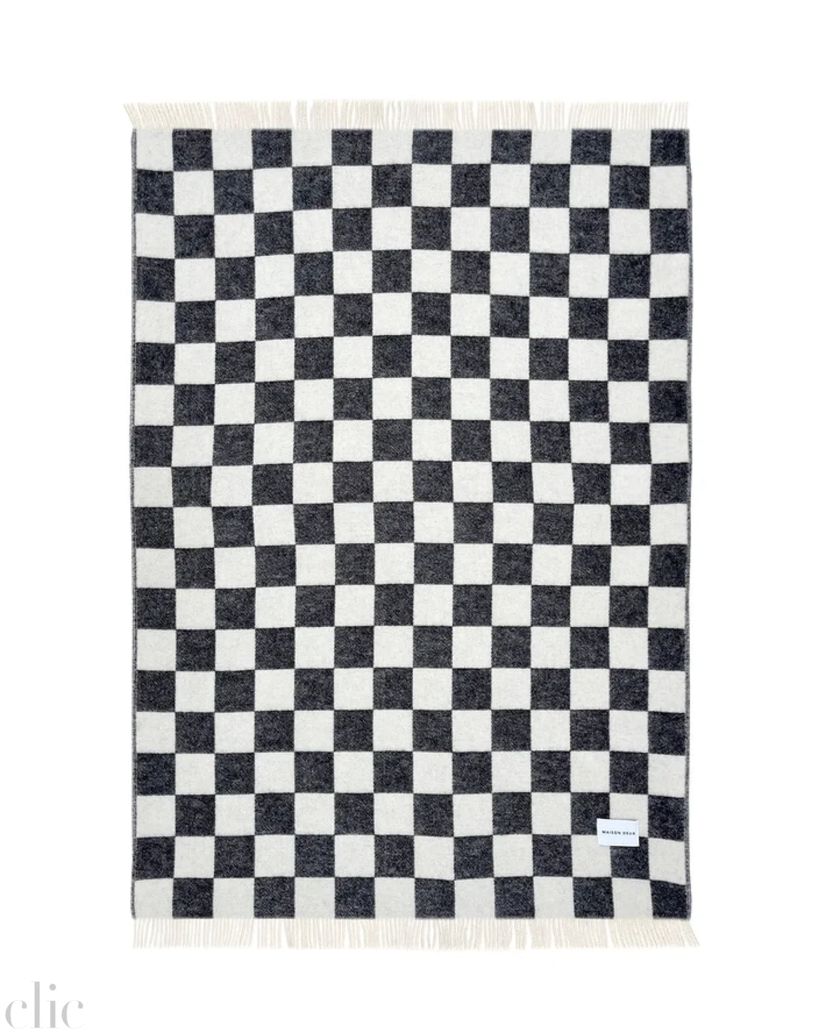 Checkerboard Blanket in Black and White, from Maison Deux