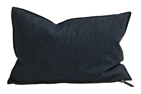 Canvas Metis Upcycled Pillow 40x60 in Denim, from Maison de Vacances