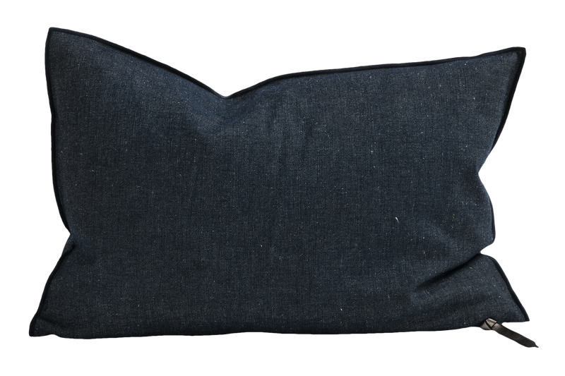 Canvas Metis Upcycled Pillow 40x60 in Denim, from Maison de Vacances