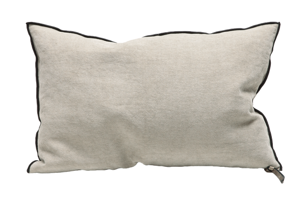 Chenille Pillow 50 x 70 in Ciment, from Maison De Vacances