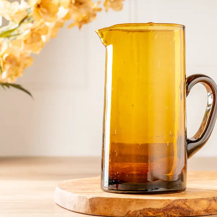 Moroccan Cone Jug in Amber, from Verve Culture