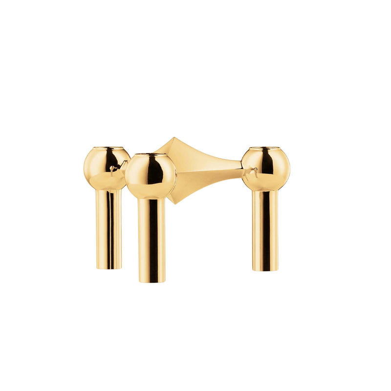 STOFF Nagel Candle Holder in Brass, from Normode