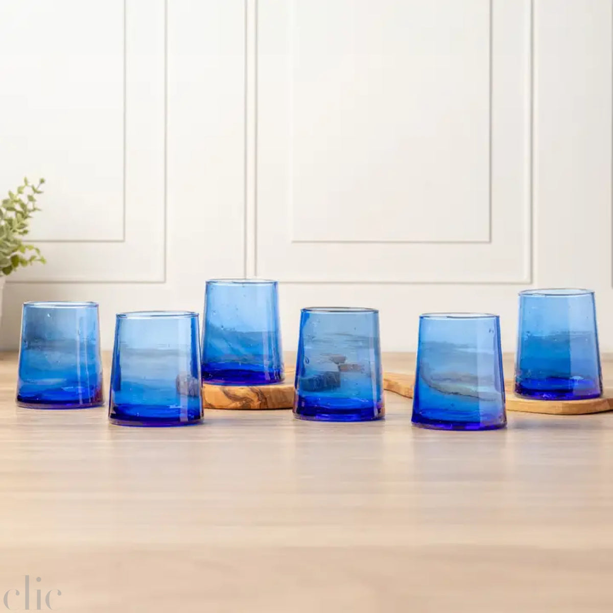 Moroccan Cone Glassware in Blue