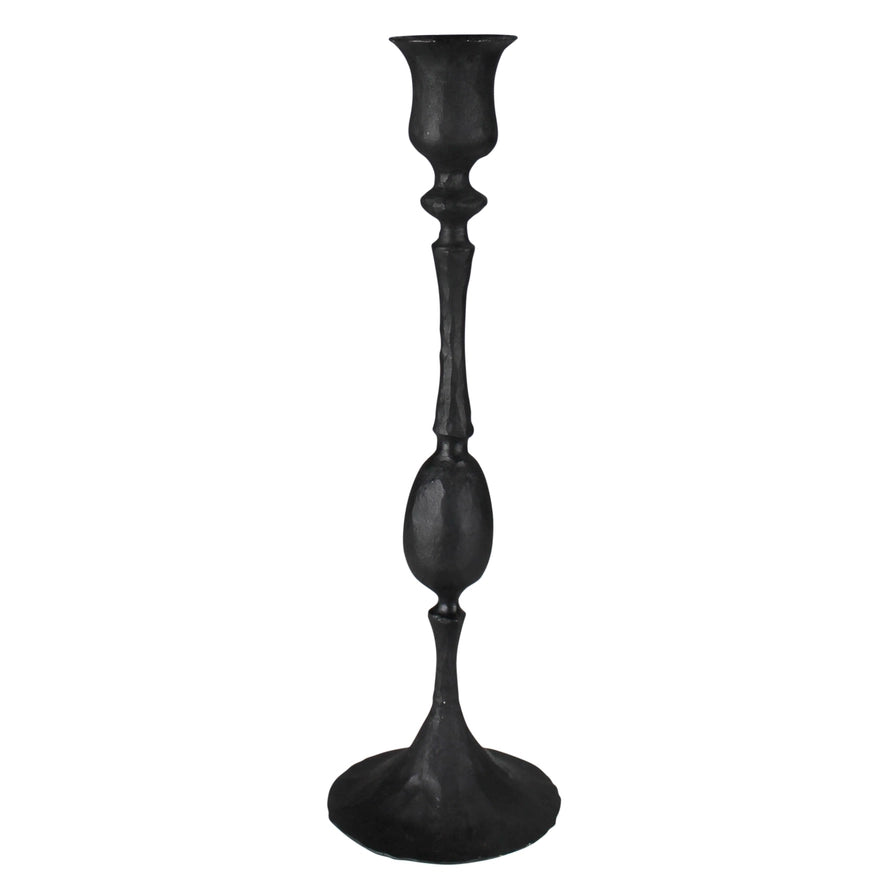 Small Petro Taper Candle Holder in Black, from HomArt