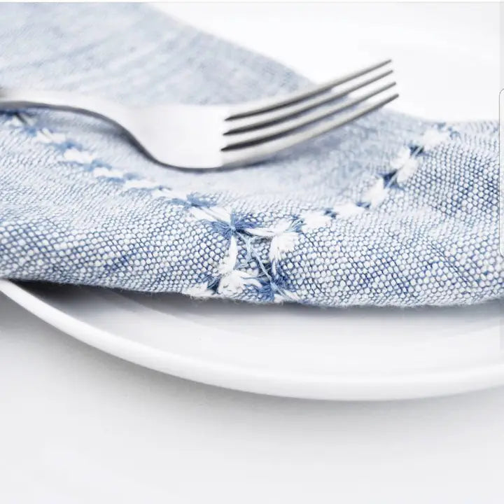 Pulled Cotton Napkin in Navy, from Creative Women
