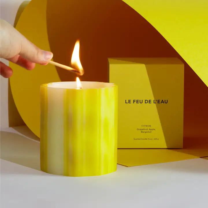 Citron Wax Candle, from Le Feu De L'eau