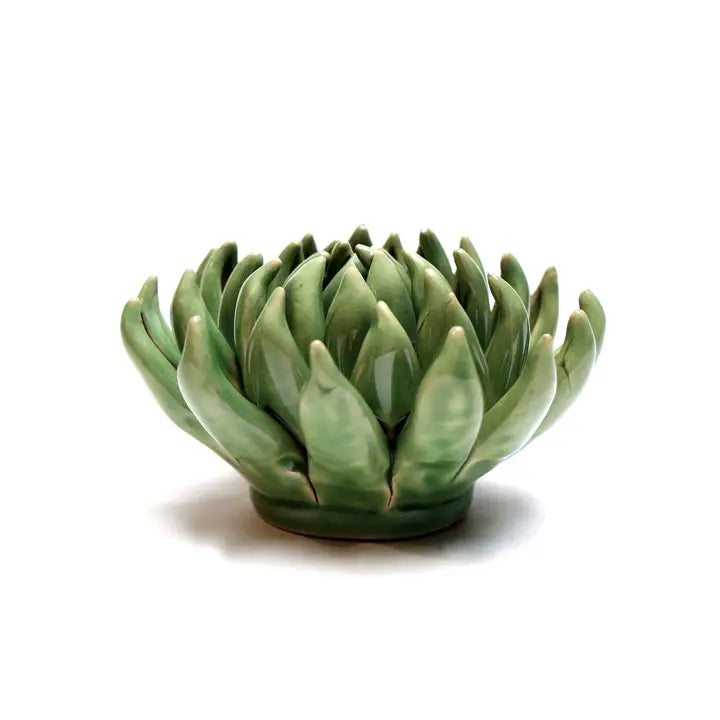 English Garden Succulent Ceramic Flowers in Green, from Chive