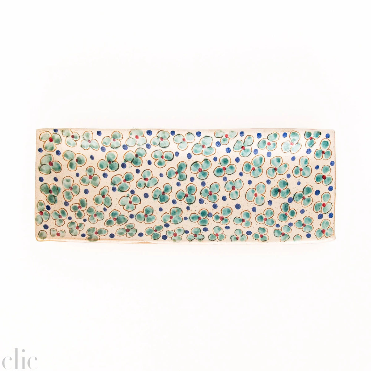 Long Blooms Ceramic Tray, from Kiliim