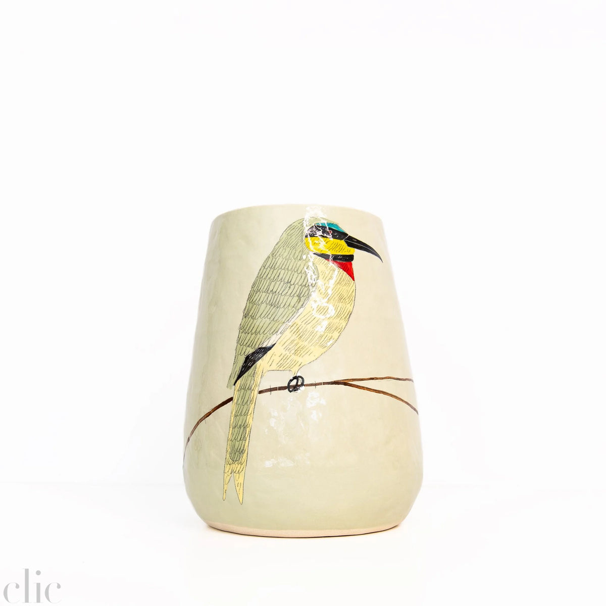 Large Bird Vase in Green, from Gemma Orkin Ceramics