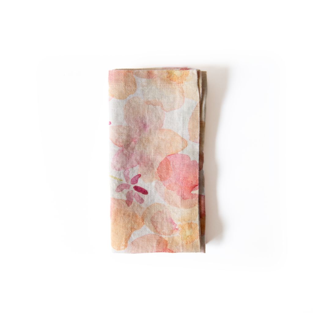 Floral Linen Napkins Set of 2, from Linen Tales