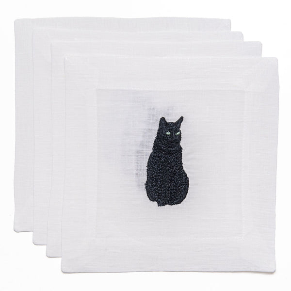 Black Cat Cocktail Napkins, from Lettermade