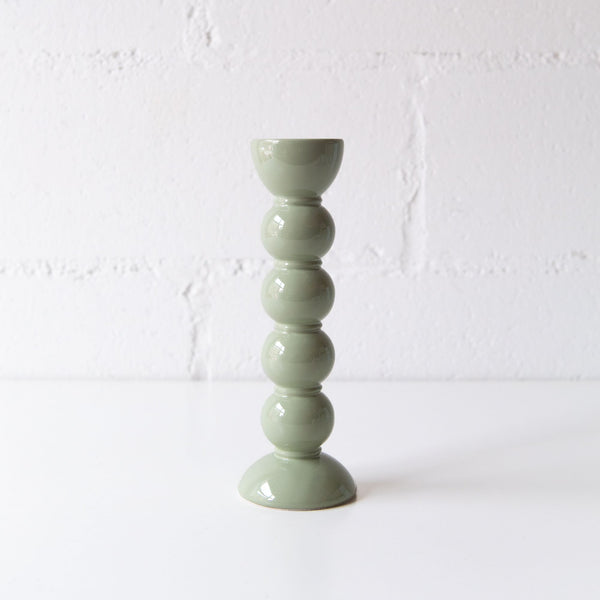 Bobbin Candle Stick Holder in Sage, from Addison Ross