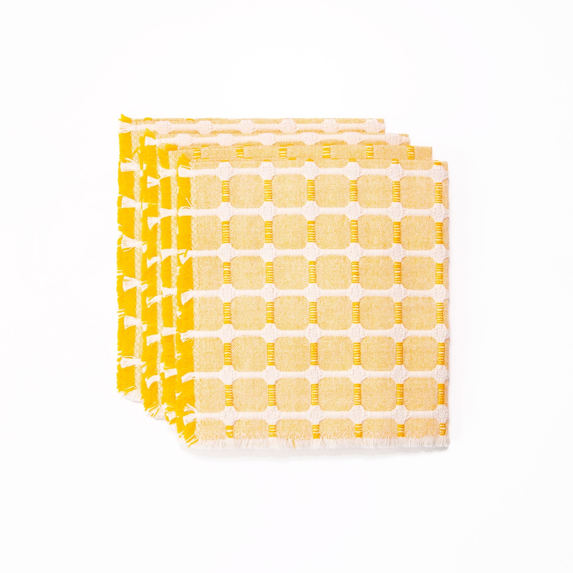 Set of 4 Hopsack Napkins in Marigold, from Dove and Donkey