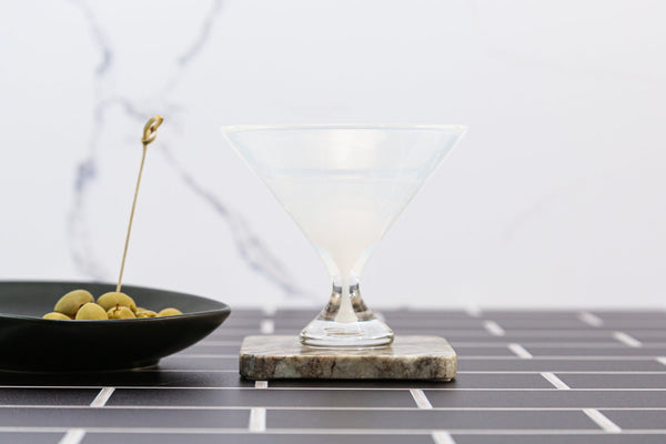 Footed Martini Glass in Alabaster, from Tyler Barry
