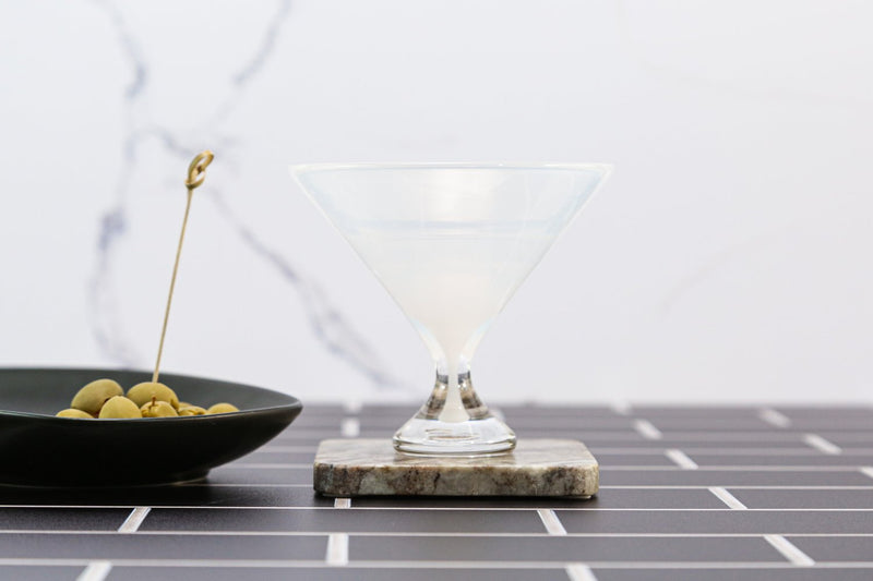Footed Martini Glass in Alabaster, from Tyler Barry