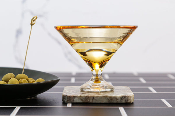 Footed Martini Glass in Whiskey, from Tyler Barry