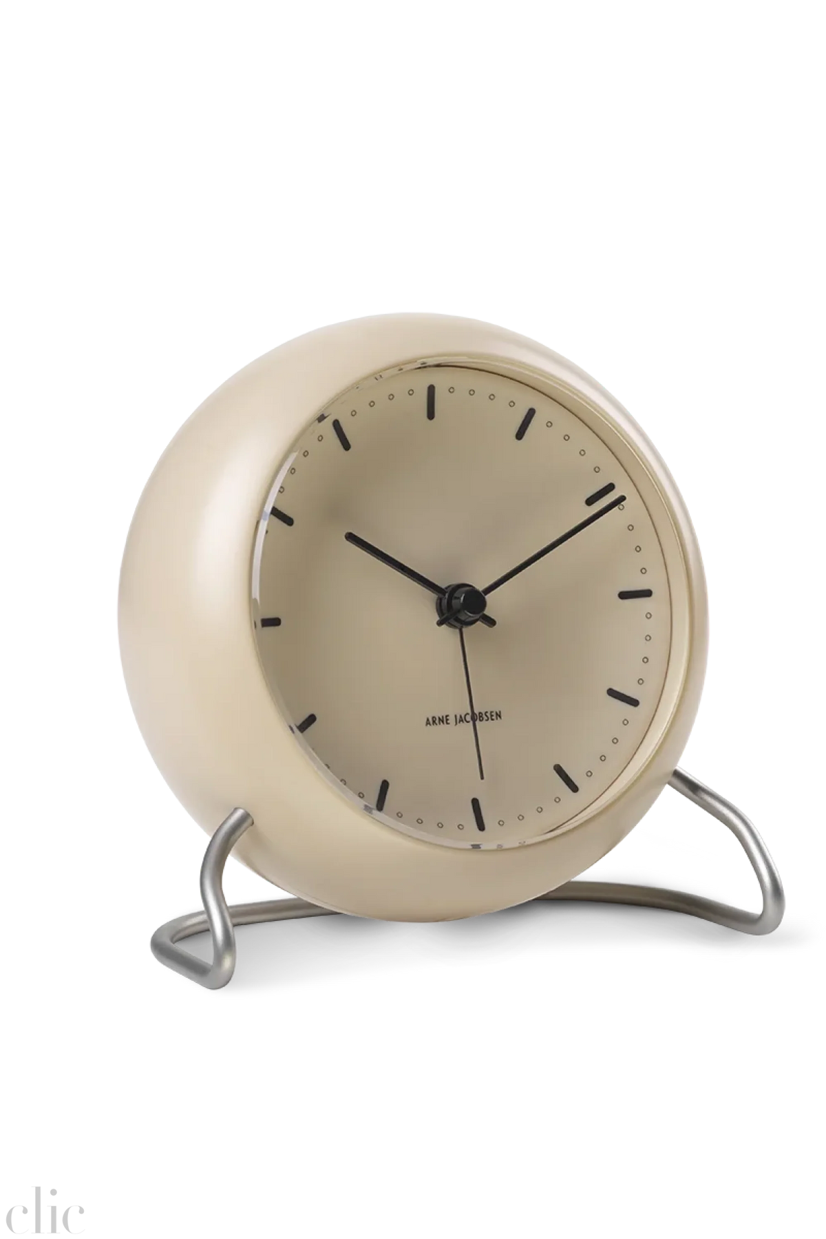 City Alarm Clock in Sandy Beige, from Arne Jacobsen