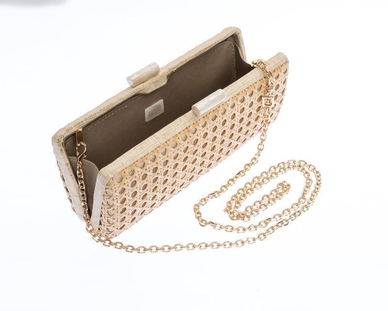 Alessandra Long Clutch in Natural & Ivory, Rafé New York