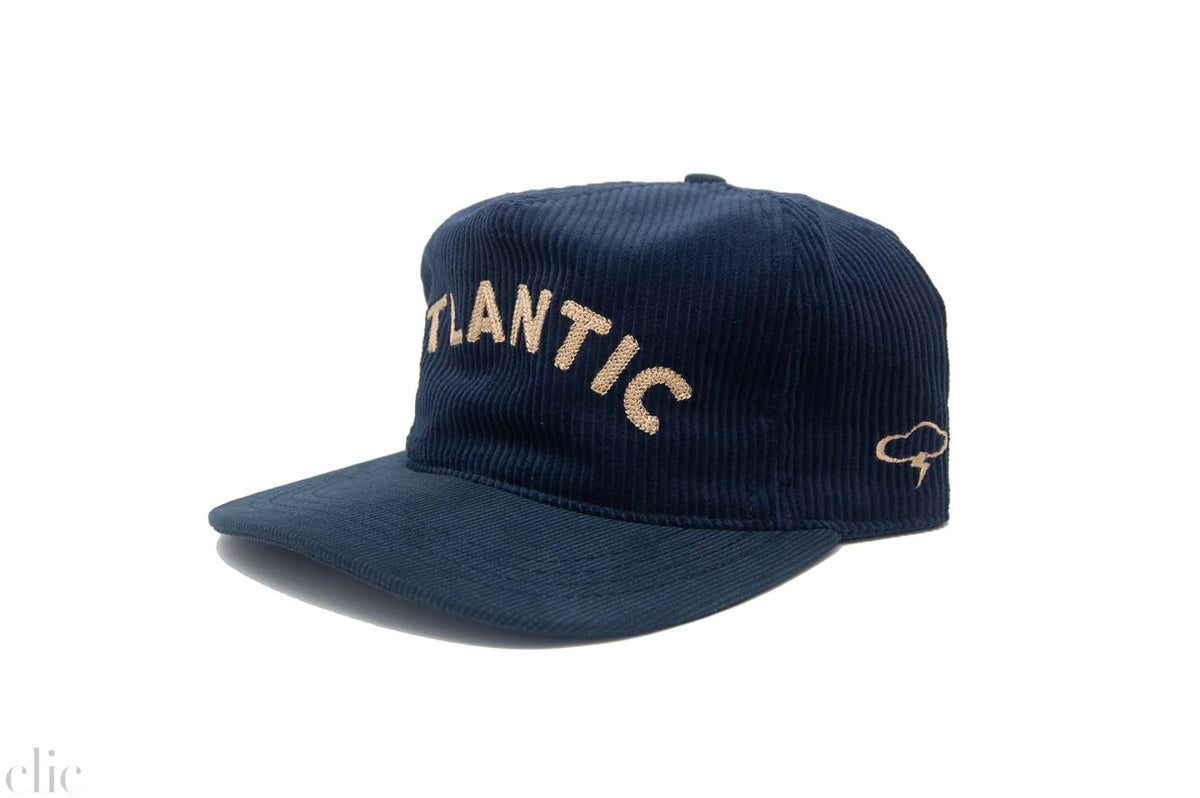 Atlantic Strapback Hat in Blue and Cream
