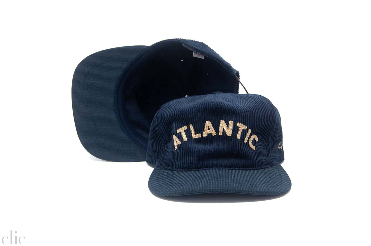 Atlantic Strapback Hat in Blue and Cream