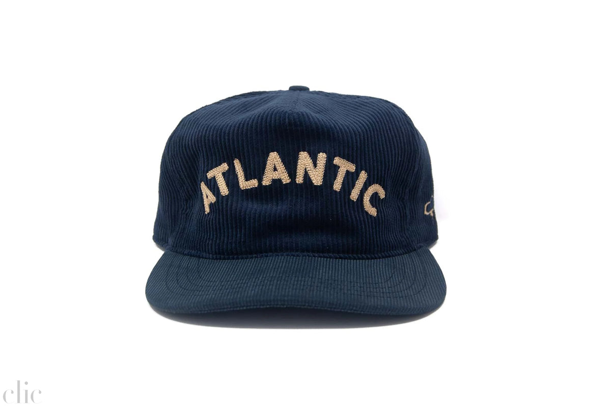 Atlantic Strapback Hat in Blue and Cream