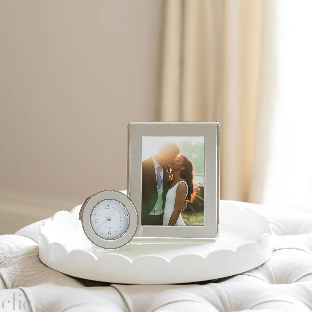 Chiffon Alarm clock in Silver