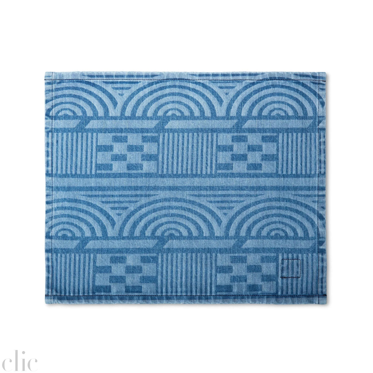 Adire Etched Diaspora Denim Placemat in Light Denim, from Mi Cocina