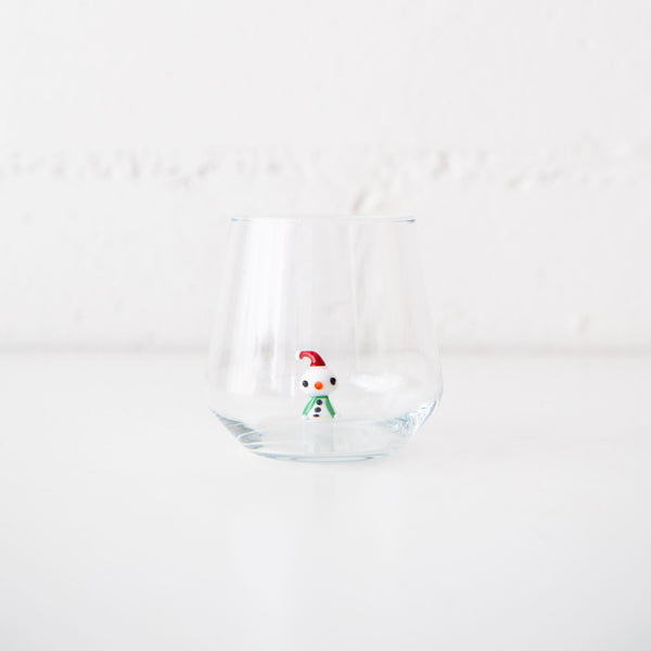 Snowman Drinking Glass, from Minizoo