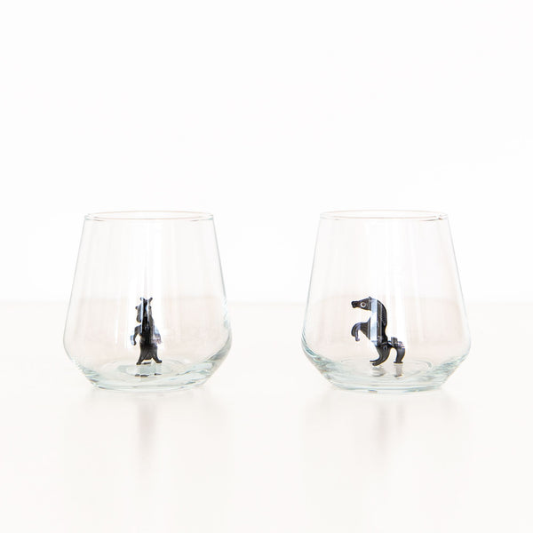 Black Horse Drinking Glass