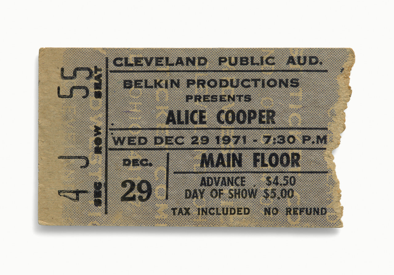 Alice Cooper, Cleveland Public Auditorium, Cleveland, OH 1971 by Blaise Hayward