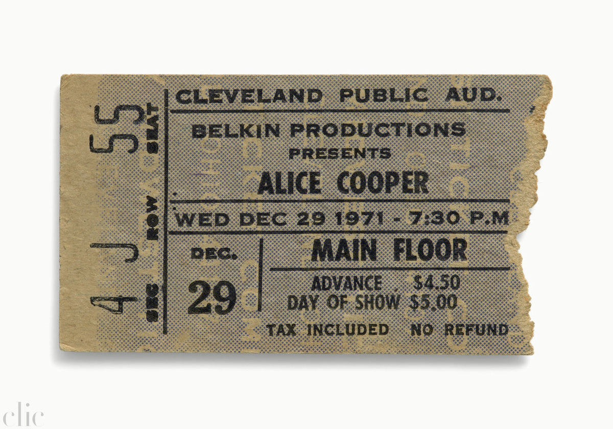 Alice Cooper, Cleveland Public Auditorium, Cleveland, OH 1971 by Blaise Hayward