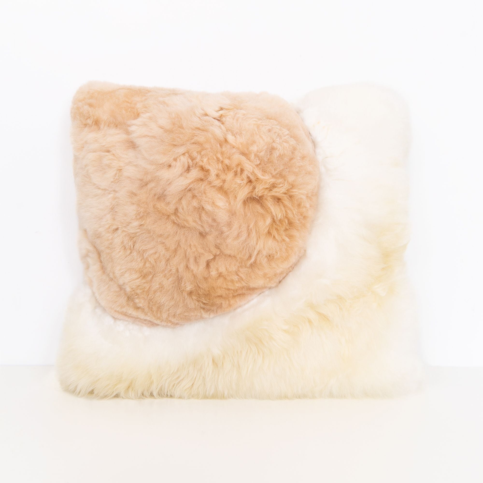 Alpaca Colorblock Pillow in Luna, from Intiearth