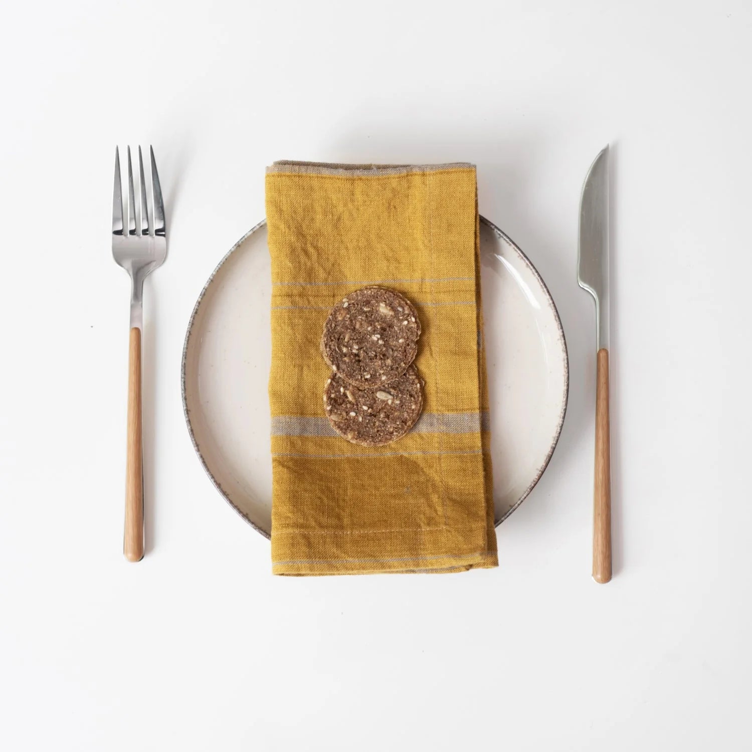 Linen Napkins set of 2 in Amber Bronze, from Linen Tales