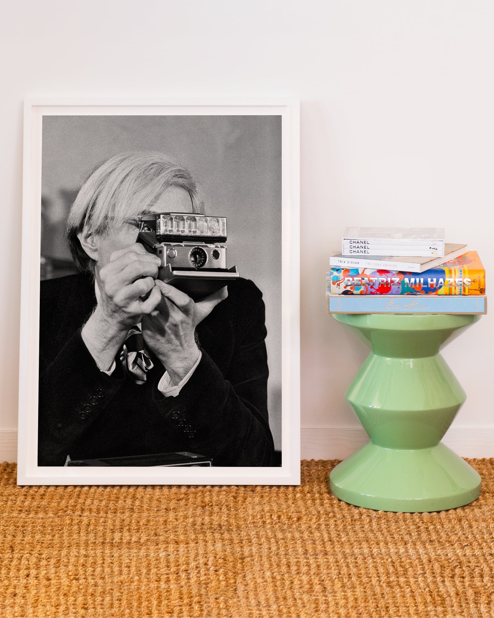 Andy Warhol & Polaroid I by Jean Pierre Laffont